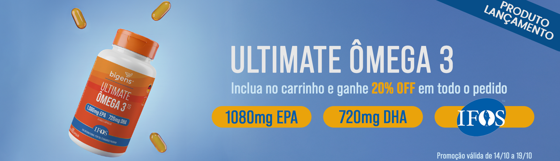 Lançamento Ultimate Ômega 3 + desconto