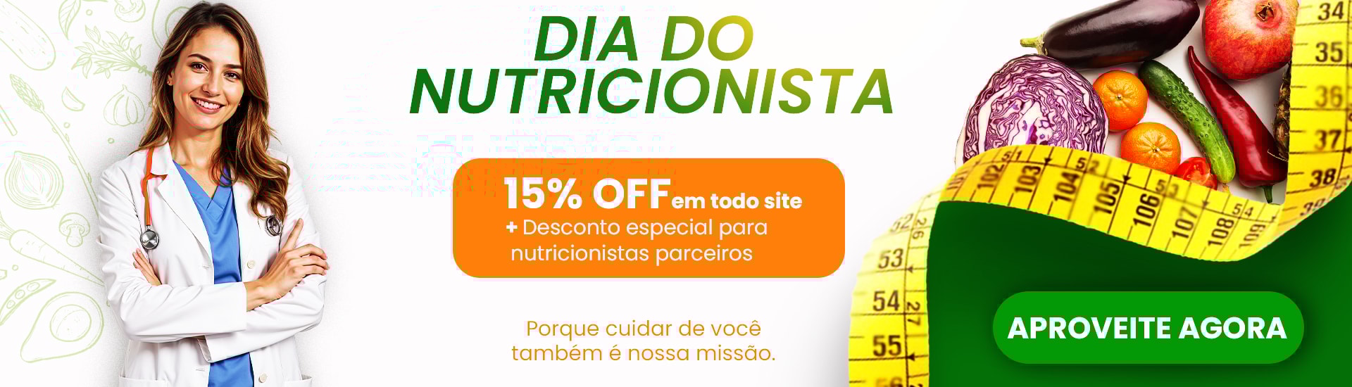 Dia do Nutricionista - 15% OFF