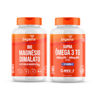 Bio Magnésio Dimalato + Supra Ômega 3 TG