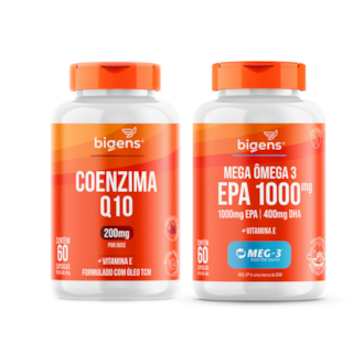 Coenzima Q10 200mg + Mega Ômega 3