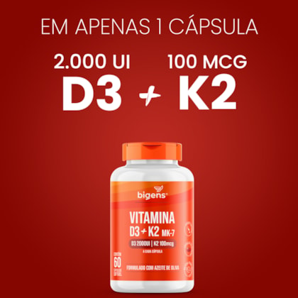 Vitamina D3 + K2 MK7 Cápsulas